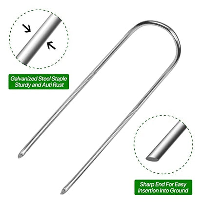 4 Inch U Shape Garden Stakes Irrigation Tubing Stakes 180 Pack - size: U 4inch180pcs