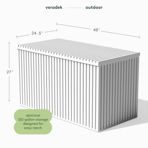 Veradek Everything Box - 120-Gallon Outdoor Storage Box - color: White