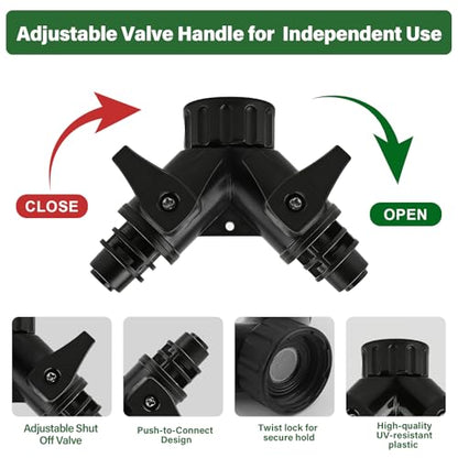 Kalolary 75FT Quick-Connect Drip Irrigation System Kit - size: 75FT Drip Irrigation System Kit