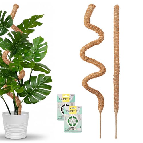 Moss Pole, Bendable Coco Coir Plant Support for Climbing Plants