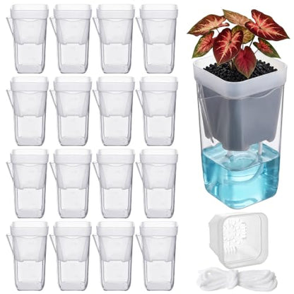 20 Pack 2 Inch Small Self Watering Pots for Indoor Plants - size: 2in