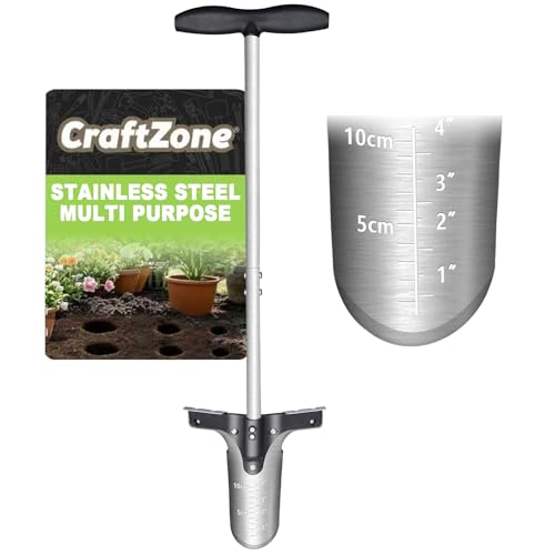 Long‑Handle Bulb Planter with Foot Pedal, High‑Carbon Steel Garden Dibber