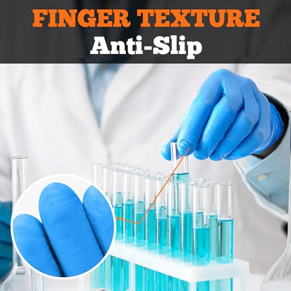 TitanFlex Nitrile Exam Gloves, Blue, 6-mil, Heavy Duty Nitrile Gloves, Mechanic Disposable Gloves, Latex Free, Powder Free - color: Blue - Small - Case of 1000