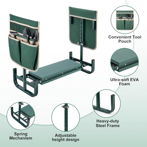 Garden Kneeler and Seat Soft Kneeling Pad Garden Bench Adjustable Height