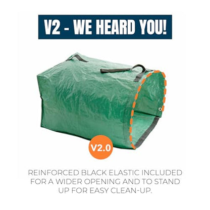 MEKKAPRO Lawn Bags 53 Gallon, 2-Pack Reusable Leaf Bags, Reinforced Handles