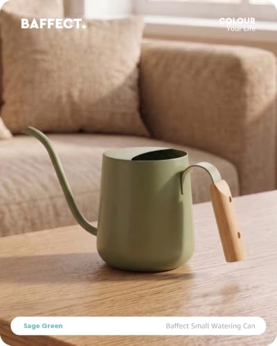 Baffect Watering Can Indoor Plants with Long Spout, 1L / 35oz (Sage Green) - color: Sage Green