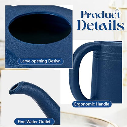 Watering Can - for Indoor and Outdoor Plant Garden - 1/4 Gallon - Navy Blue - color: Blue