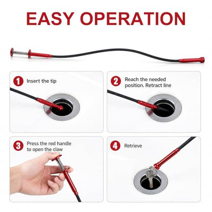 YUXIANLB Grabber Reacher Bendable Tool, Flexible Pickup 2lb Pull Strength