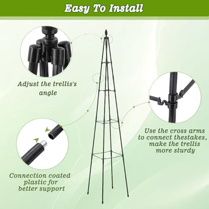 AlisisFores Garden Trellis, 63 inch Tall, 2 PCS