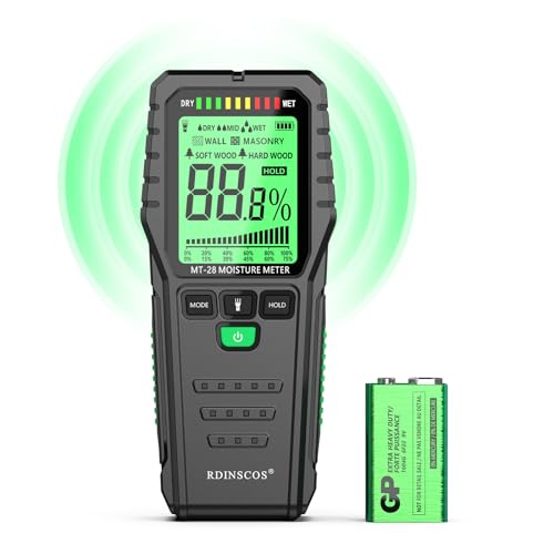 RDINSCOS Pinless Moisture Meter for Wood & Wall - size: Small