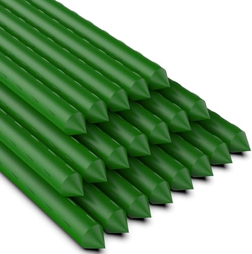 7Feet Garden Stakes Sturdy Plant Sticks Support Tomato Stakes for Vegetable Pack of 20 - size: 7Ft-20 Pcs