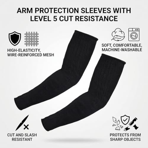 Yosoo Arm Sleeves, Armband for Garden Kitchen Work 1 Pair (Black)