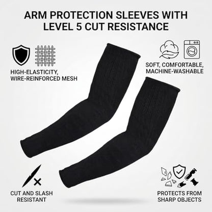 Yosoo Arm Sleeves, Armband for Garden Kitchen Work 1 Pair (Black)