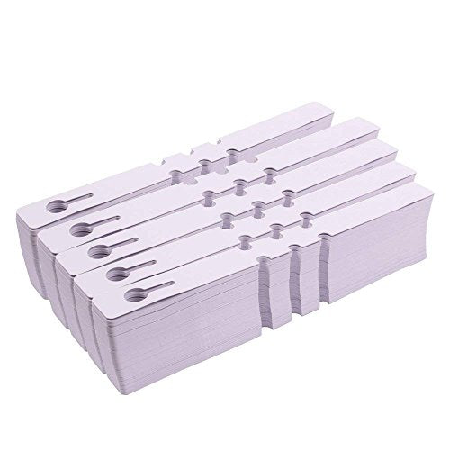 KINGLAKE 1000 Pcs White Plastic Plant Tree Tags Garden Plant Lables Plant Hanging Tags 2x20cm Wrap Around Nursery Garden Labels Large Writing Surface (Box of 1000)