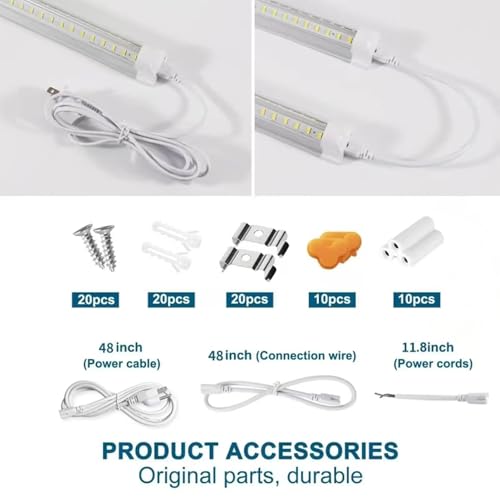 AQIQUUT Led Shop Lights 4FT 50W 6500K 7000LM Clear White,Shop Light 4FT 110V Linkable Integrated V-Shape for Shop Garage,Warehouse,Workbench and Workshop Commercial Bay Lighting(10-Pack) - size: 4FT 6500K 10-Pack