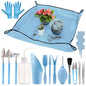 ANPHSIN 20pcs Small Gardening Tools Gifts for Women Beginners, Blue - color: Blue