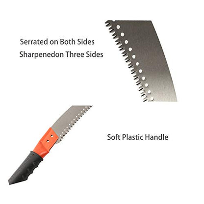 Pole Saw for Tree Trimming, Long Tree Trimmer Pole Saw 10FT, Manual Pole Cutter for Yard Garden and Patios Trees Branches Cutting - size: 10FT