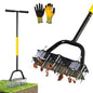 Manual Lawn Aerator Tool Automatic Dirt Clean Design with 17 Spikes