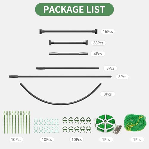 SUNYRISY 87" x 59" x 47.2" Garden Arch Trellis for Climbing Plants Outdoor - size: 87"H x 59"L x 47.2"W