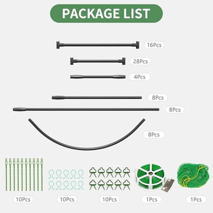 SUNYRISY 87" x 59" x 47.2" Garden Arch Trellis for Climbing Plants Outdoor - size: 87"H x 59"L x 47.2"W