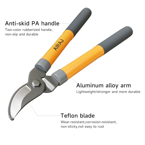 AIRAJ 16" Bypass Loppers for Gardening, 1.5" Cut Tree Trimmer Garden Tools - size: 16" Mini Loppers