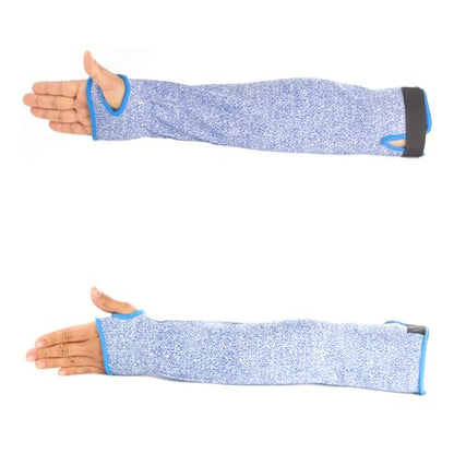 Cut Resistant Arm Sleeves, Protective Forearm Guards for Thin Skin, Gardening & Work 1 Pair - color: Light Blue