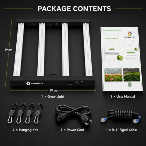 FARMLITE 260W LED Grow Lights for Indoor Plants Full Spectrum Growing Bar - size: 260watts