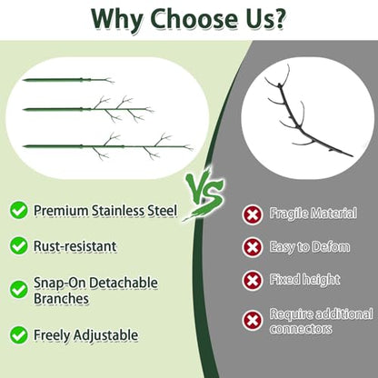 Telescoping Monstera Support Stakes, Detachable Plant Sticks 2 Pack - size: 2PACK-43.3in