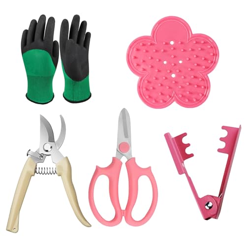 Flower Bouquet Accessories, Flower Scissors Rose Thorn Stripper Tool - color: Pink