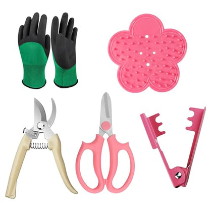Flower Bouquet Accessories, Flower Scissors Rose Thorn Stripper Tool - color: Pink