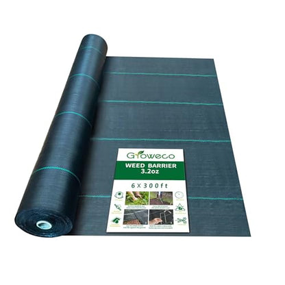 Driveway Fabric,Weed Barrier Landscape Fabric 6FTX300FT 3.2oz - size: 6X300 FT