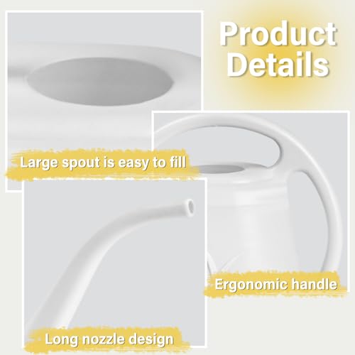 ZXJ Plant Watering Can - 1/2 Gallon - White - color: White