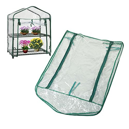 Greenhouse Replacement Cover, 69x49x92cm 2-Tier PVC