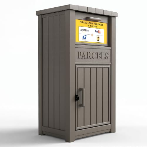 Package Delivery Box for Outside, Parcel Drop Box, Slate Gray, 60 Gallon - color: Slate Gray