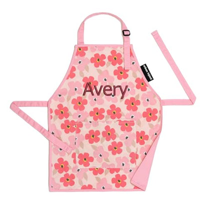 Urban Infant Little Helper Cooking Apron for Toddlers, Kids, Children - color: Poppies, size: Small (3 - 5 yrs), style: Personalized