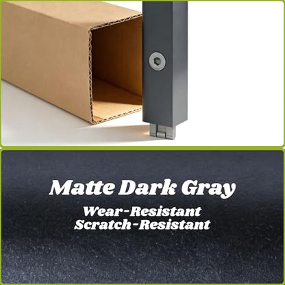 6x6FT Outdoor Polycarbonate Greenhouse with Roof Vent, Dark Gray - color: Dark Gray, size: 6×6FT