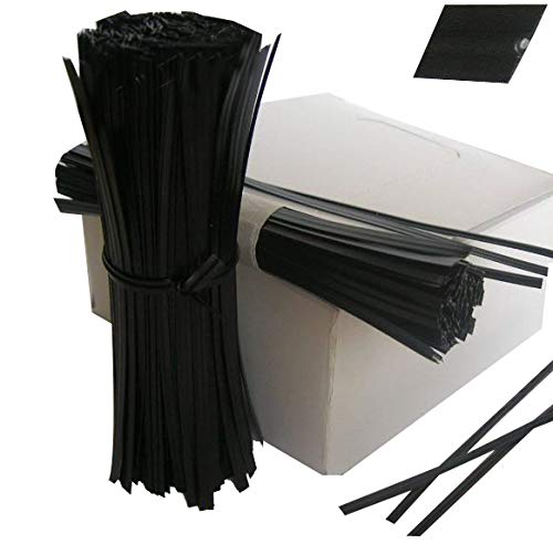 Weststone - Heavy Duty (wire#23) Plastic twist ties - 100pcs Black 8" Pre-cut - color: Black 8" Pre-cut