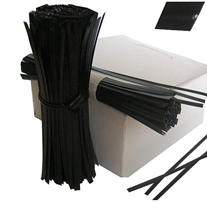 Weststone - Heavy Duty (wire#23) Plastic twist ties - 100pcs Black 8" Pre-cut - color: Black 8" Pre-cut