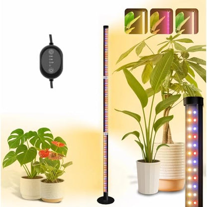 Standing Grow Light with 3 Light Modes & Timer – 48 Inch Vertical Grow Lights for Indoor Plants, Full Spectrum Floor Grow Light with Timer, Tall Grow Lights for Indoor Plants