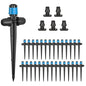 30Pcs 360° Adjustable Drip Drippers,Double Lock Emitters 1/4 Tubing - color: Blue