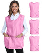Xeoxarel Unisex Cobbler Apron with 3 Deep Pockets, Smock Vest Apron - color: 3 Pack - Pink