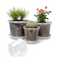4 Sets 8 Inch Large Clear Nursery Pots with Drainage Holes. - color: 8 Inch
