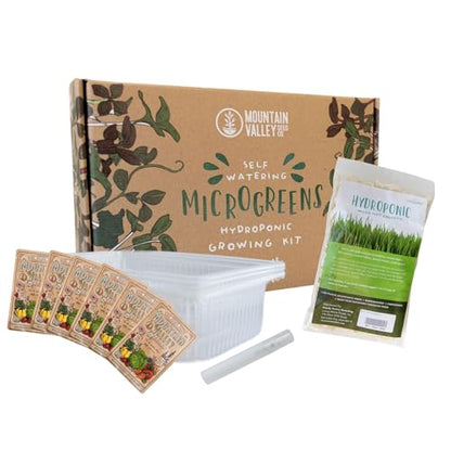 Mountain Valley Seed Co Self Watering Indoor Microgreens Kit - Hydroponic - size: Hydroponic
