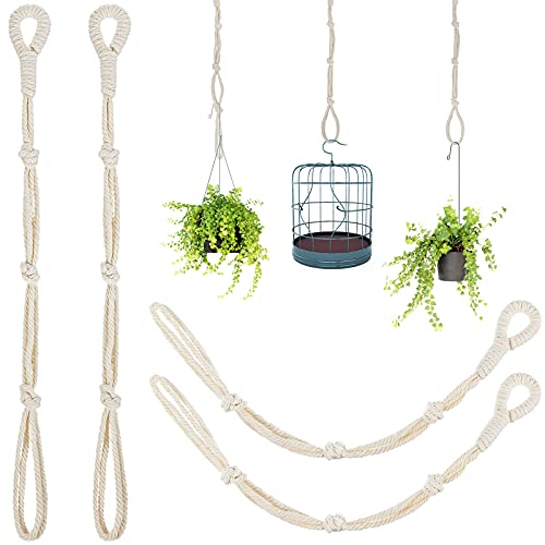 4 Pcs Macrame Hanging Plant Extender, Adjustable Plant Hanger Extender