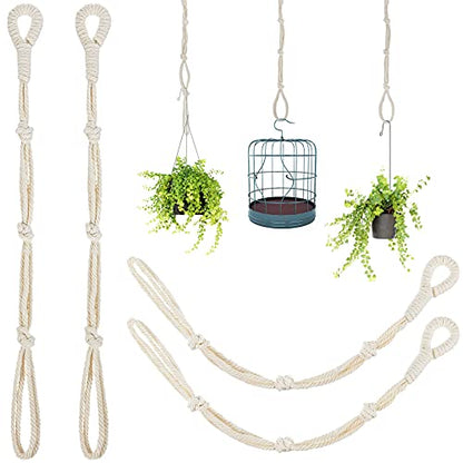 4 Pcs Macrame Hanging Plant Extender, Adjustable Plant Hanger Extender