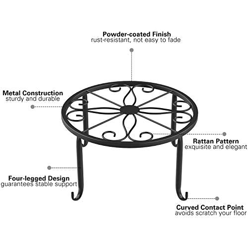 Lewondr 3 Pack Potted Plant Stand