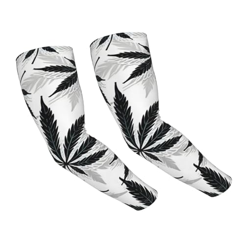 Marijuana Arm Sleeves Cannabis Weed Gardening Sleeves for Women Men - color: Marijuana 066