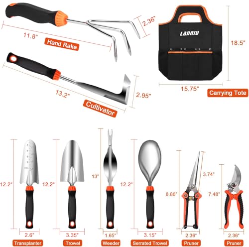 9 Piece Garden Tool Set - style: 9-Piece Black