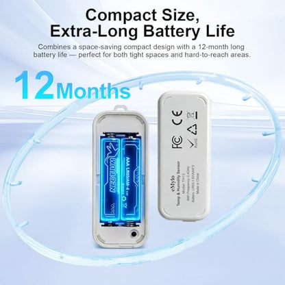 eMylo WiFi Thermometer Hygrometer, IP65 Waterproof Wireless Indoor Outdoor