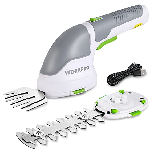 WORKPRO 3.6V Cordless Grass Shear & Shrubbery Trimmer, White - color: White